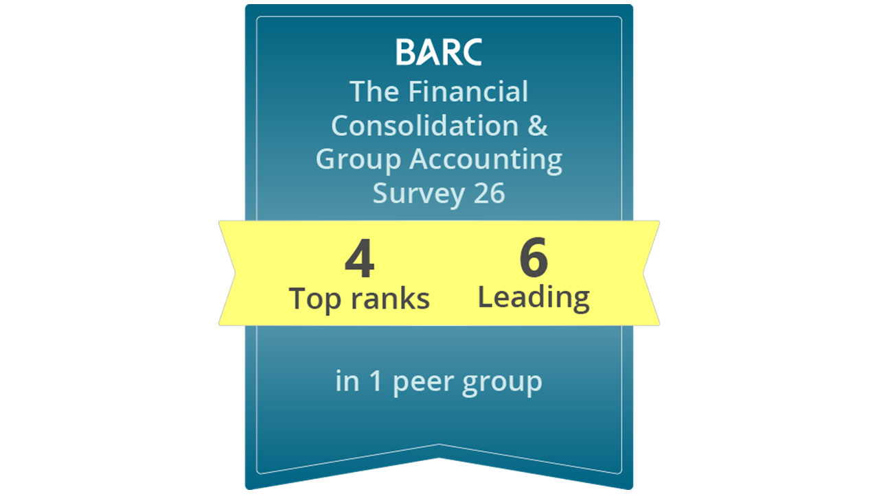 4x Platz 1 im BARC Survey 26: Warum Corporate Planning überzeugt